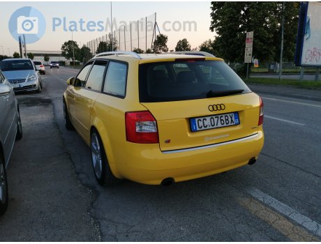 CC 076 BX, Audi A4 (Grosseto) License plate of Italy