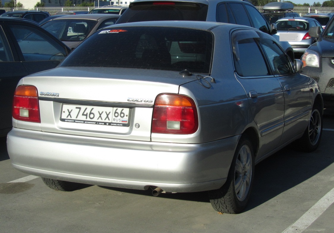 х 746 хх 66, Suzuki Cultus 3rd gen (Crescent) Sedan (GA/GB/GC/GD), 1995–2002