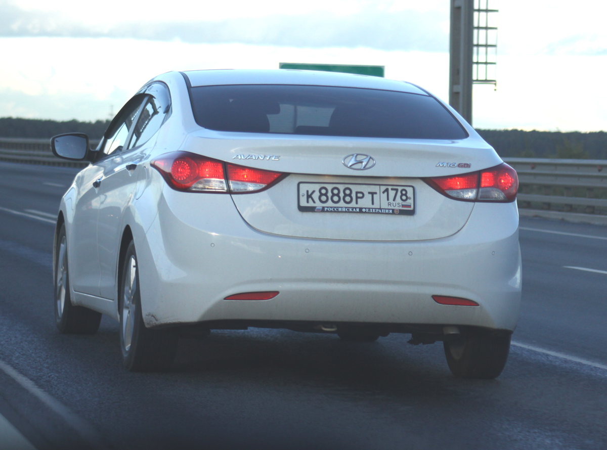 к 888 рт 178, Hyundai Avante 4th gen Sedan (MD), 2010–2015