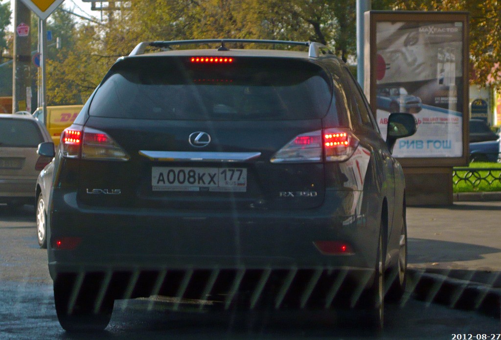 а 008 кх 177, Lexus RX 3rd gen (AL10), 2008–2012