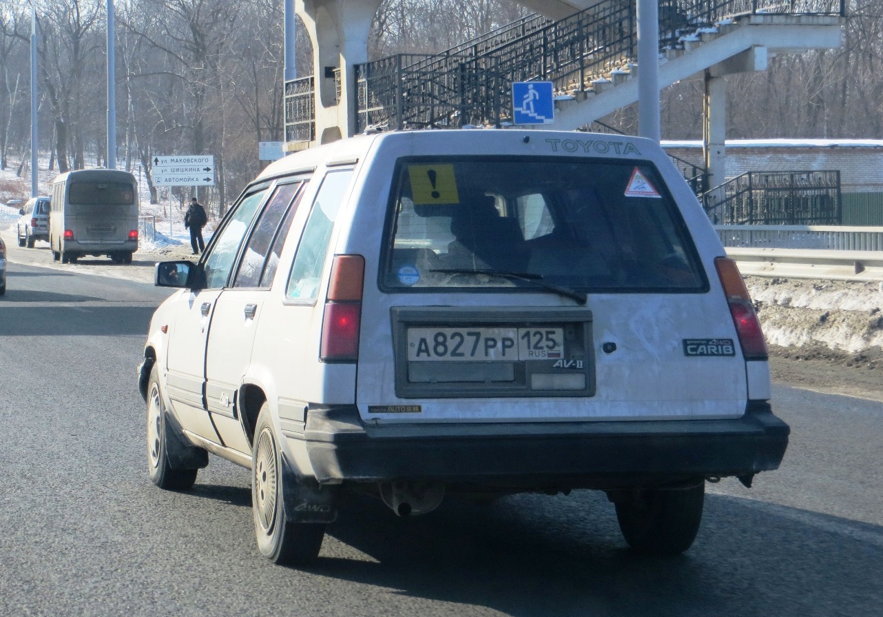 а 827 рр 125, Toyota Sprinter Carib 1st gen (AL25G), 1982–1988