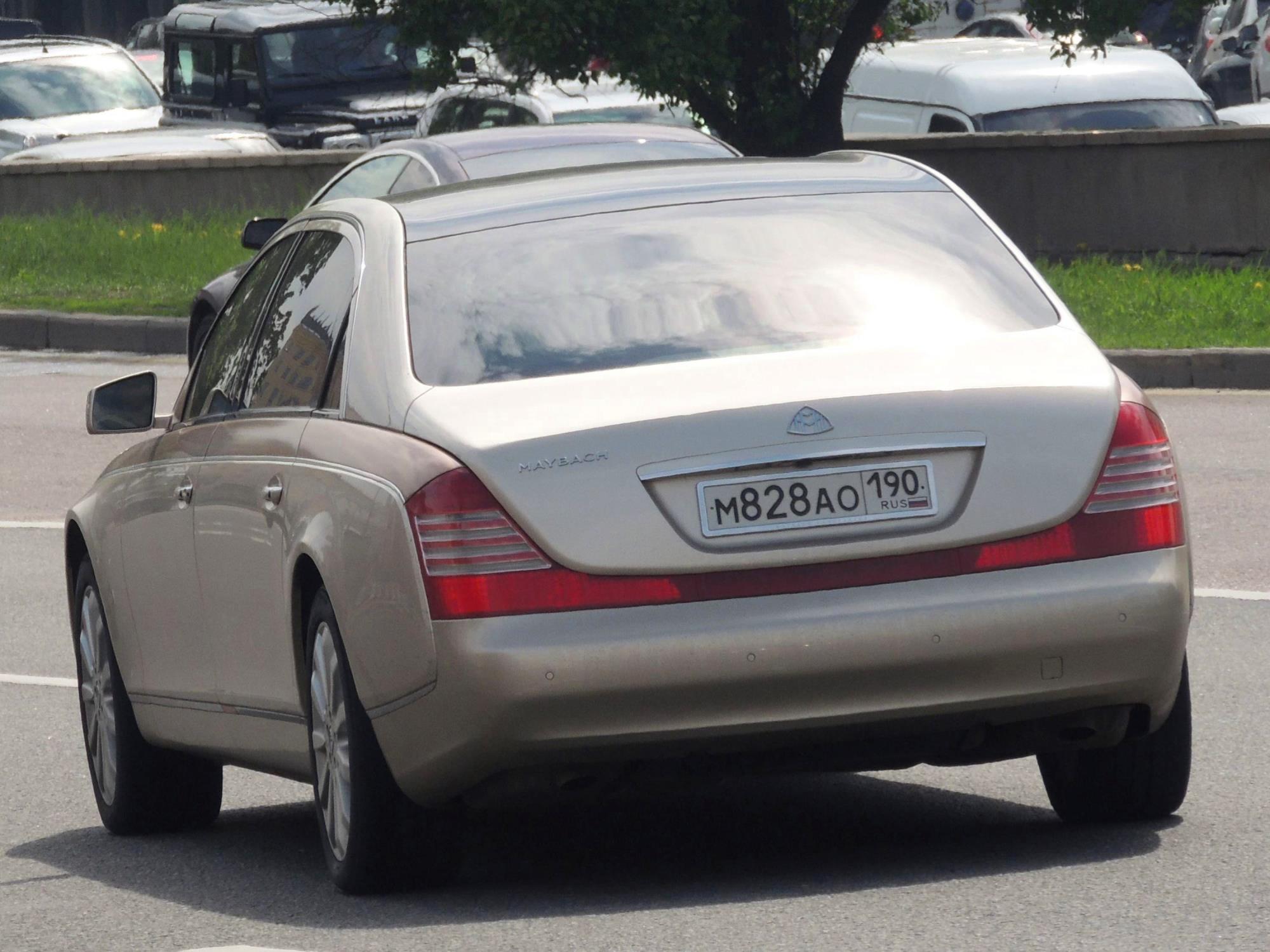 м 828 ао 190, Maybach 62 1st gen (V240), 2002–2012