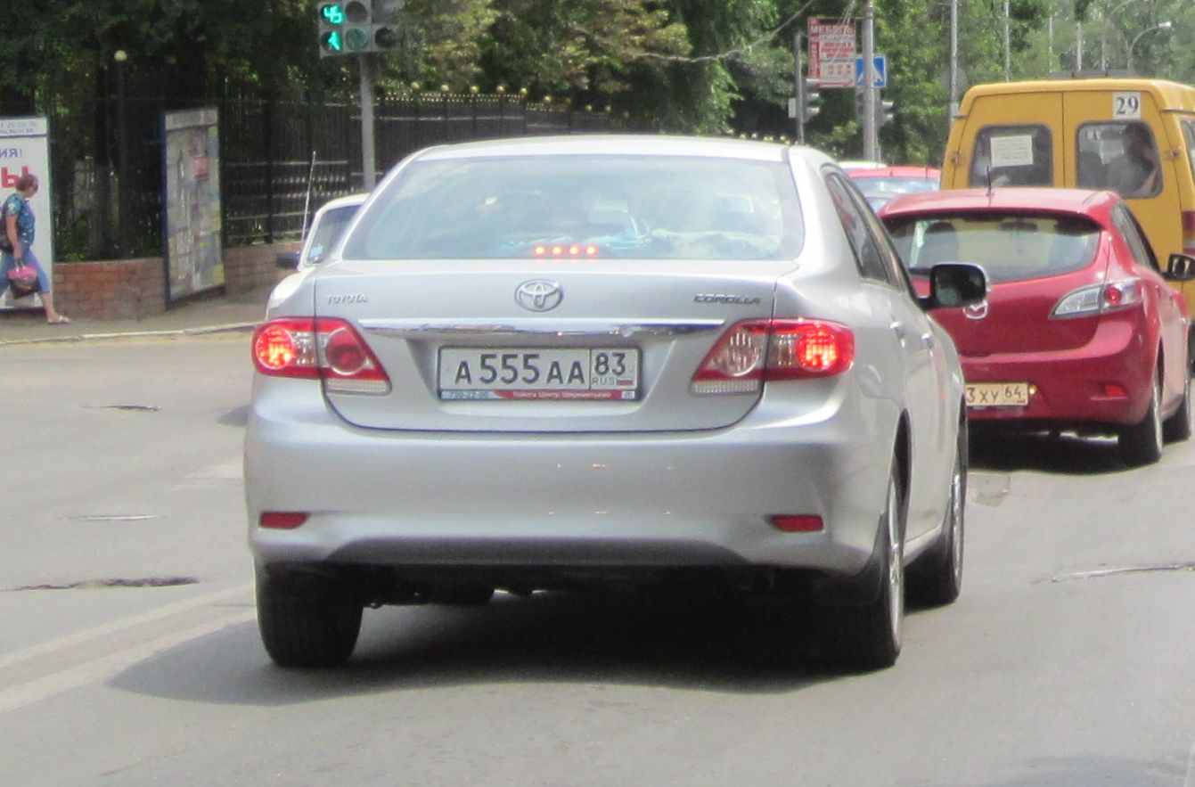 а 555 аа 83, Toyota Corolla 10th gen (Altis) Sedan (E140/E150), 2006–2013 (–2020 for ZA-market)