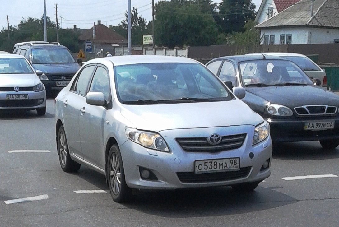 о 538 ма 98, Toyota Corolla 10th gen (Altis) Sedan (E140/E150), 2006–2013 (–2020 for ZA-market)