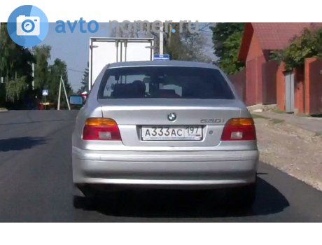 а333ас197, BMW 5 Series