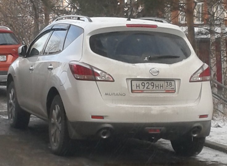 н 929 нн 38, Nissan Murano 2nd gen SUV (Z51), 2007–2016