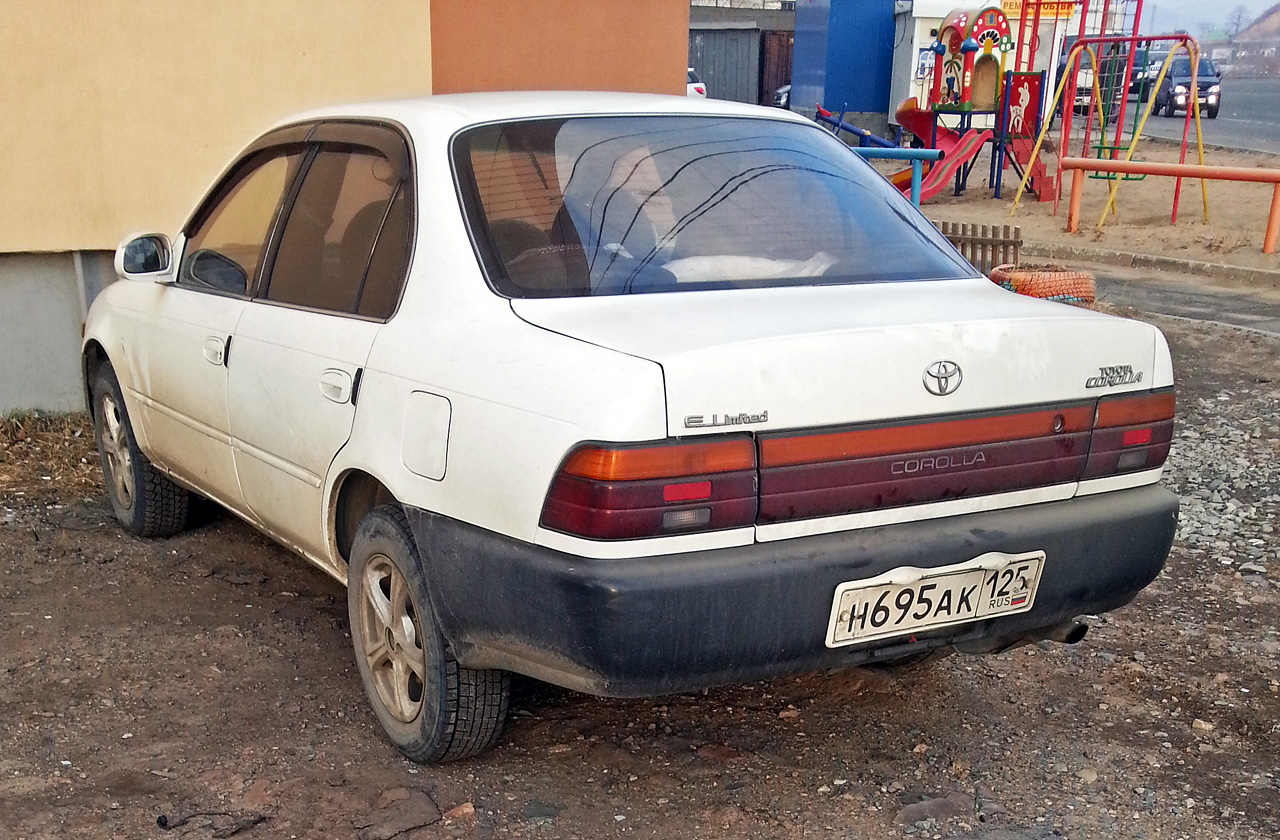 н 695 ак 125, Toyota Corolla 7th gen Sedan (E100), 1991–1997