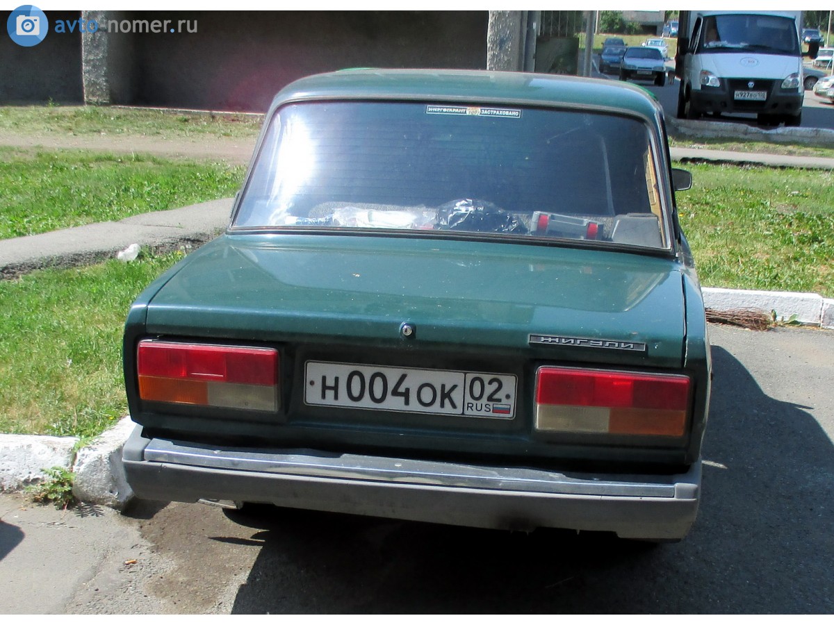 н 004 ок 02, Lada (VAZ) 2107 Жигули (Nova / Riva / Signet / 1500), 1982–2014