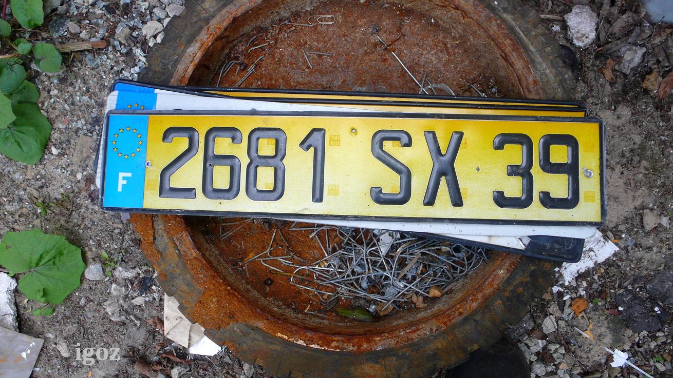 2681 SX 39, License plate without vehicle 